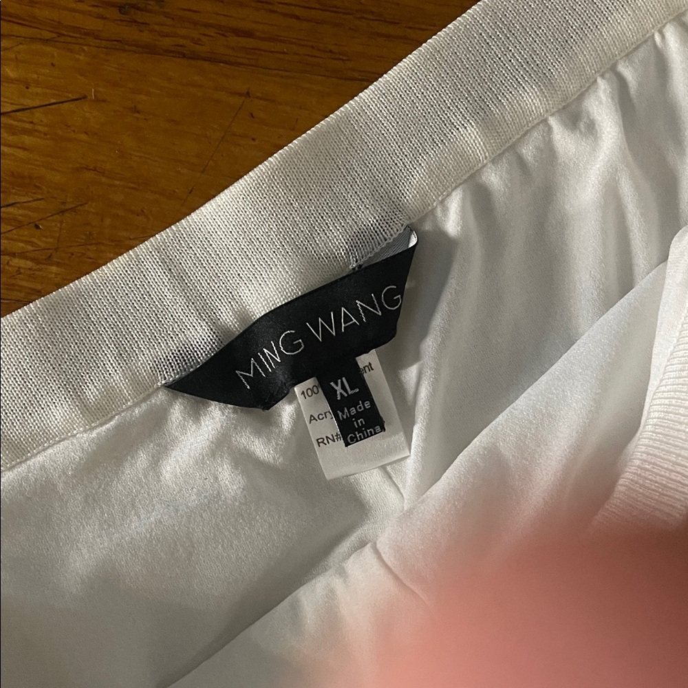 Ming Wang Classic Black and White Wide Leg Pants - Picture 2 of 4